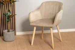 Alberte velour beige