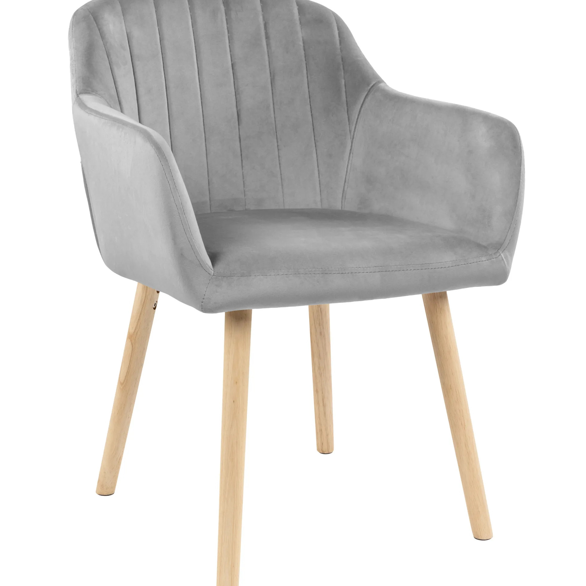 Alberte velour lysegrå