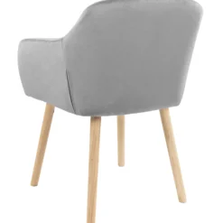 Alberte velour lysegrå