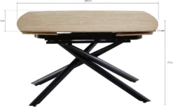 Alicante 190x90x73cm sintret sten beige/sort