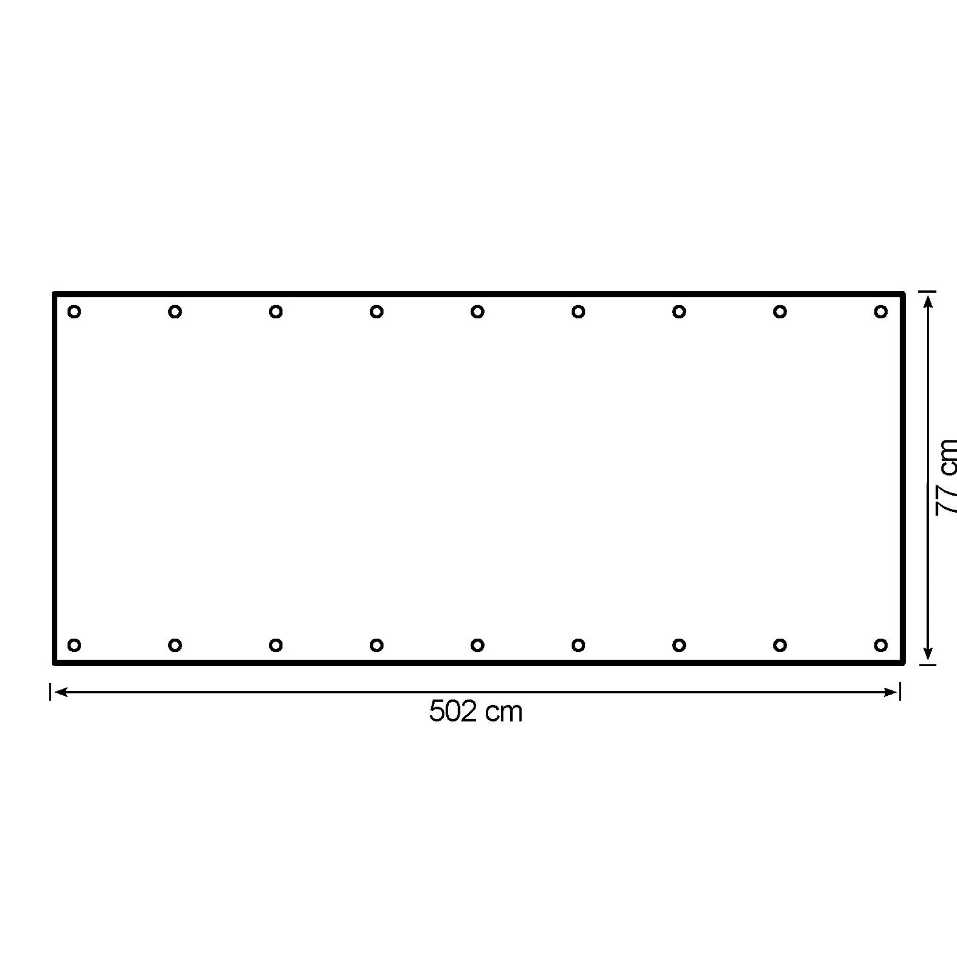 Altansejl 502x77cm creme