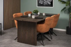 Ane med drejefunktion suede cognac
