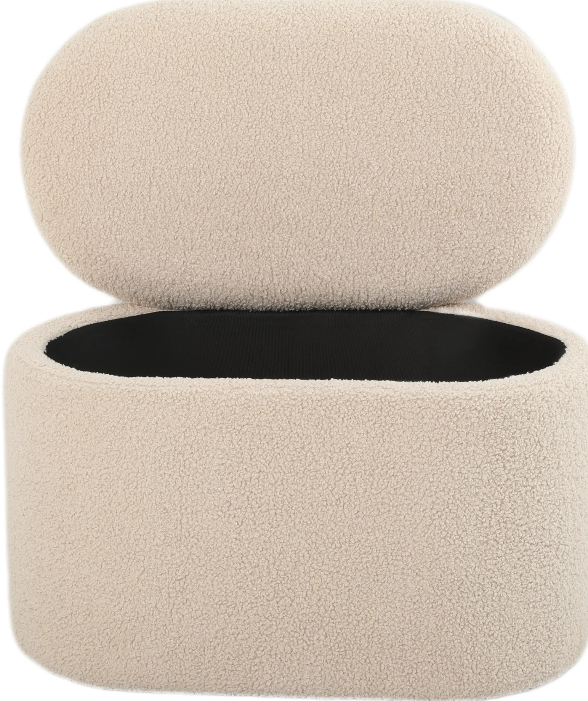Aranda med opbevaring teddystof beige