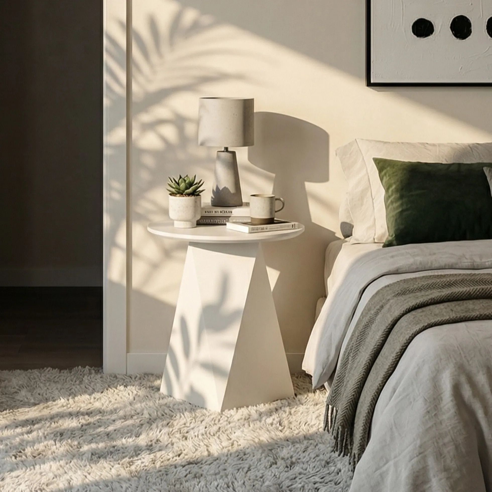 Aura creme hvid ø50x50cm