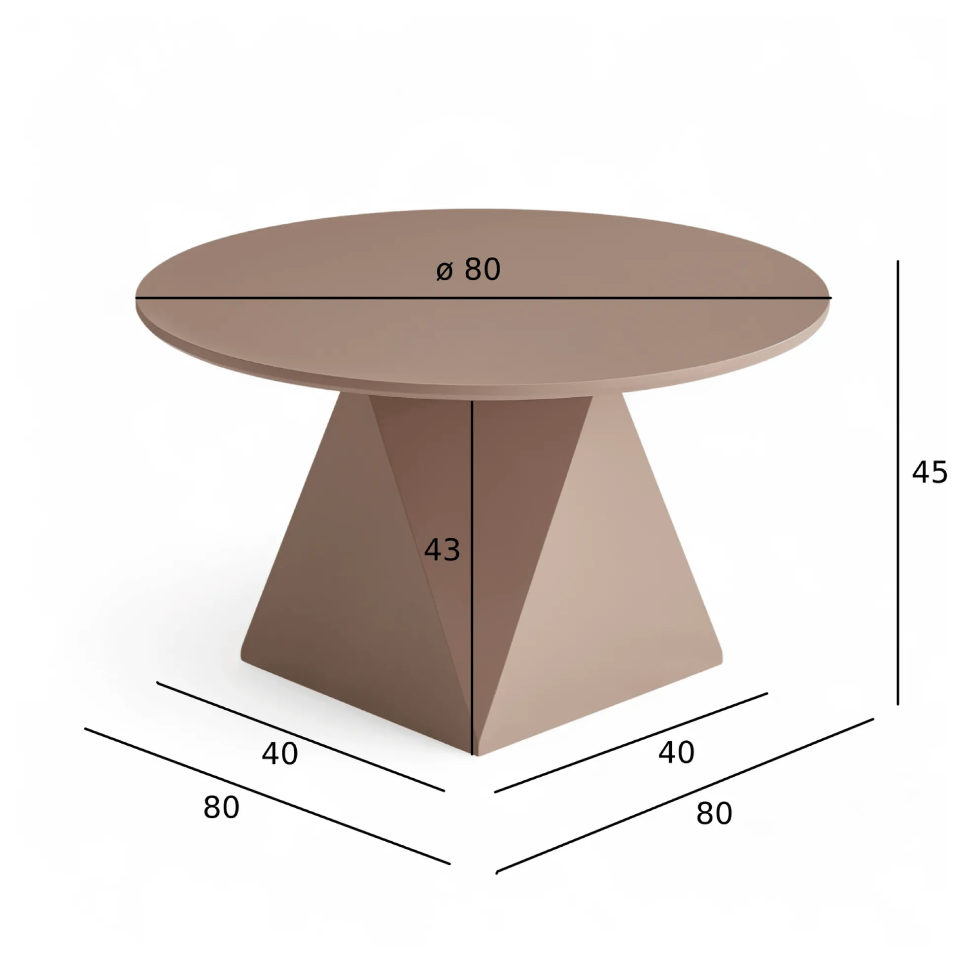 Aura mokka mousse ø80x45cm