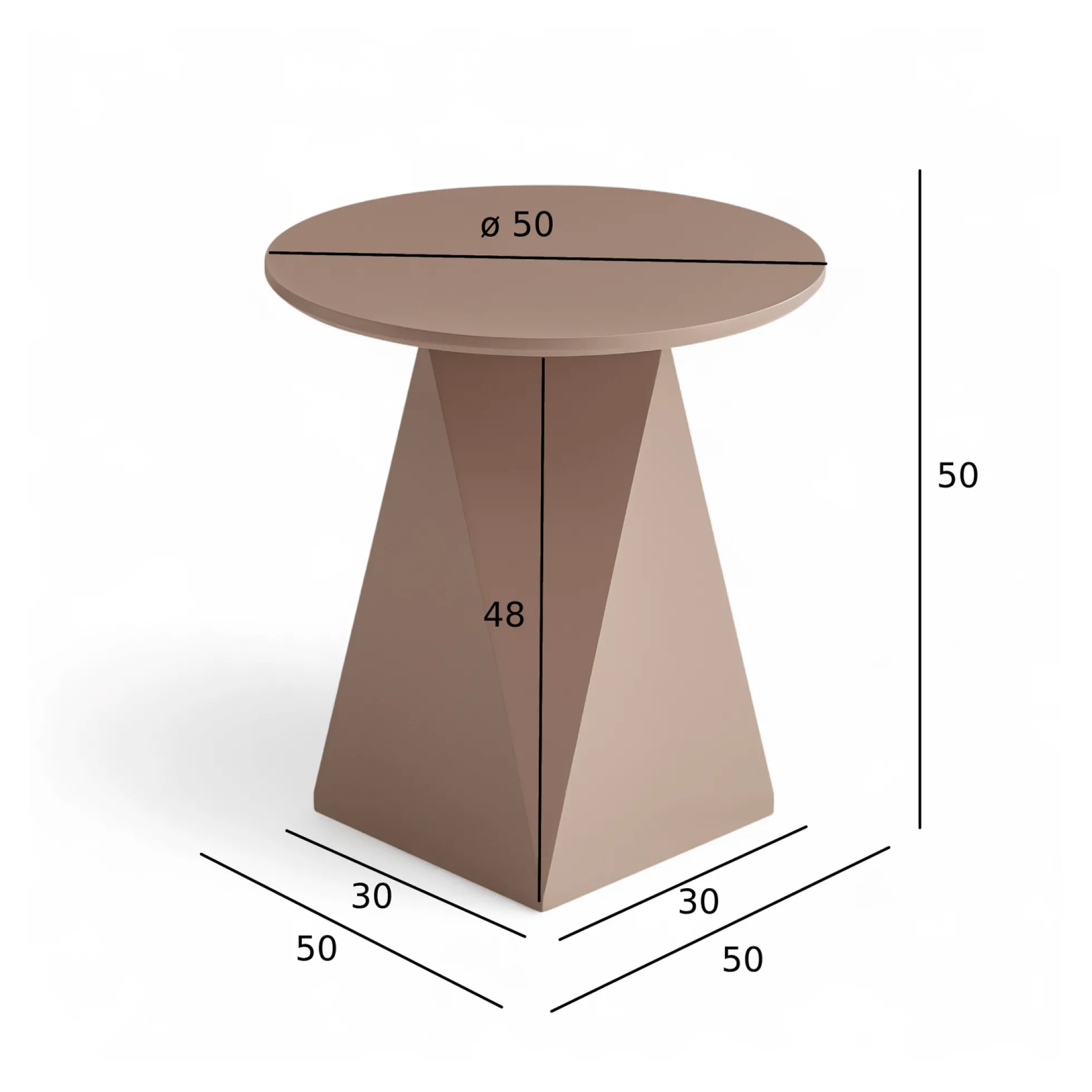 Aura mokka mousse ø50x50cm