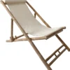 Bambus strandstol hvid