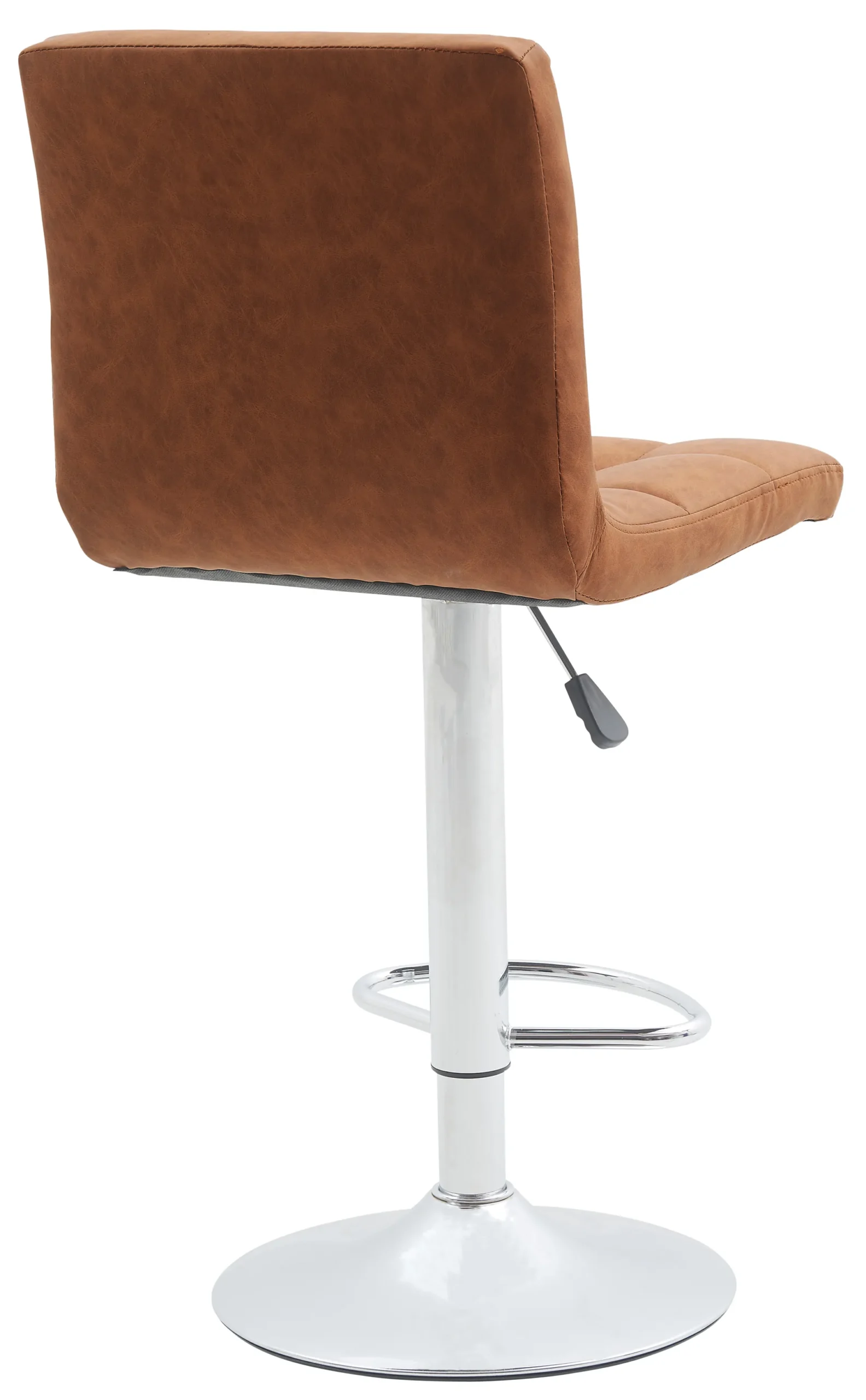 Barstol kunstlæder cognac/krom