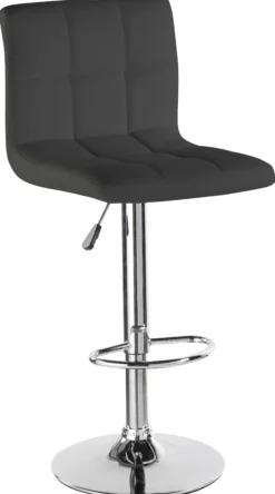 Barstol kunstlæder sort/krom