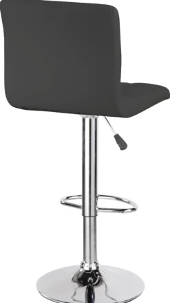 Barstol kunstlæder sort/krom