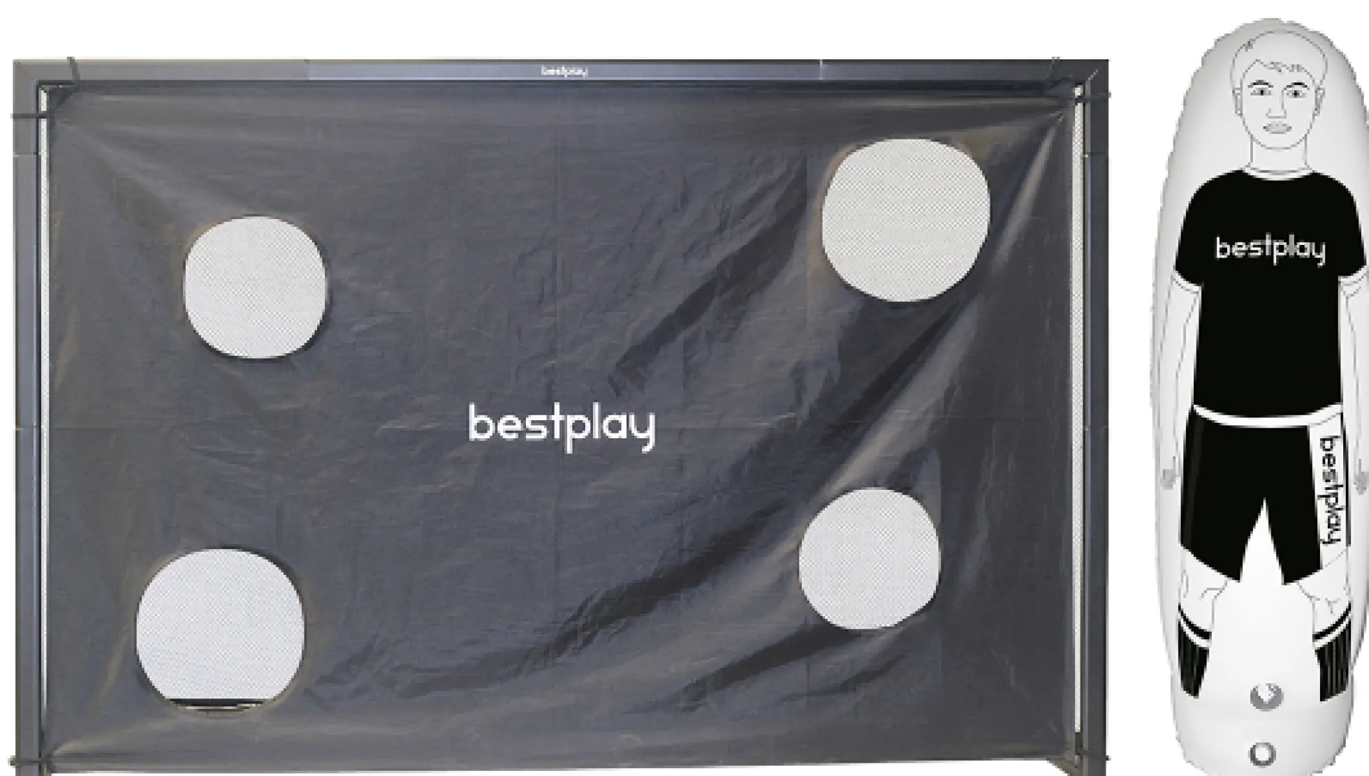Bestplay fodboldmål 150x100cm + air dummy