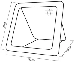 Bestplay fodboldmål 220x170cm + rebounder 130x130cm + airdummy 180cm