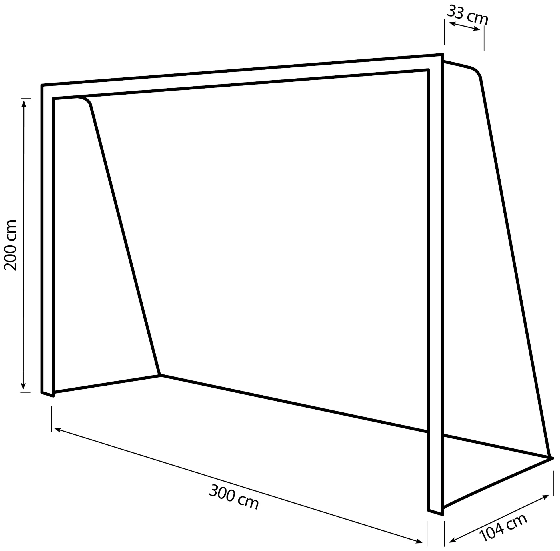 Bestplay fodboldmål 300x200cm + rebounder 170x170cm + airdummy 180cm