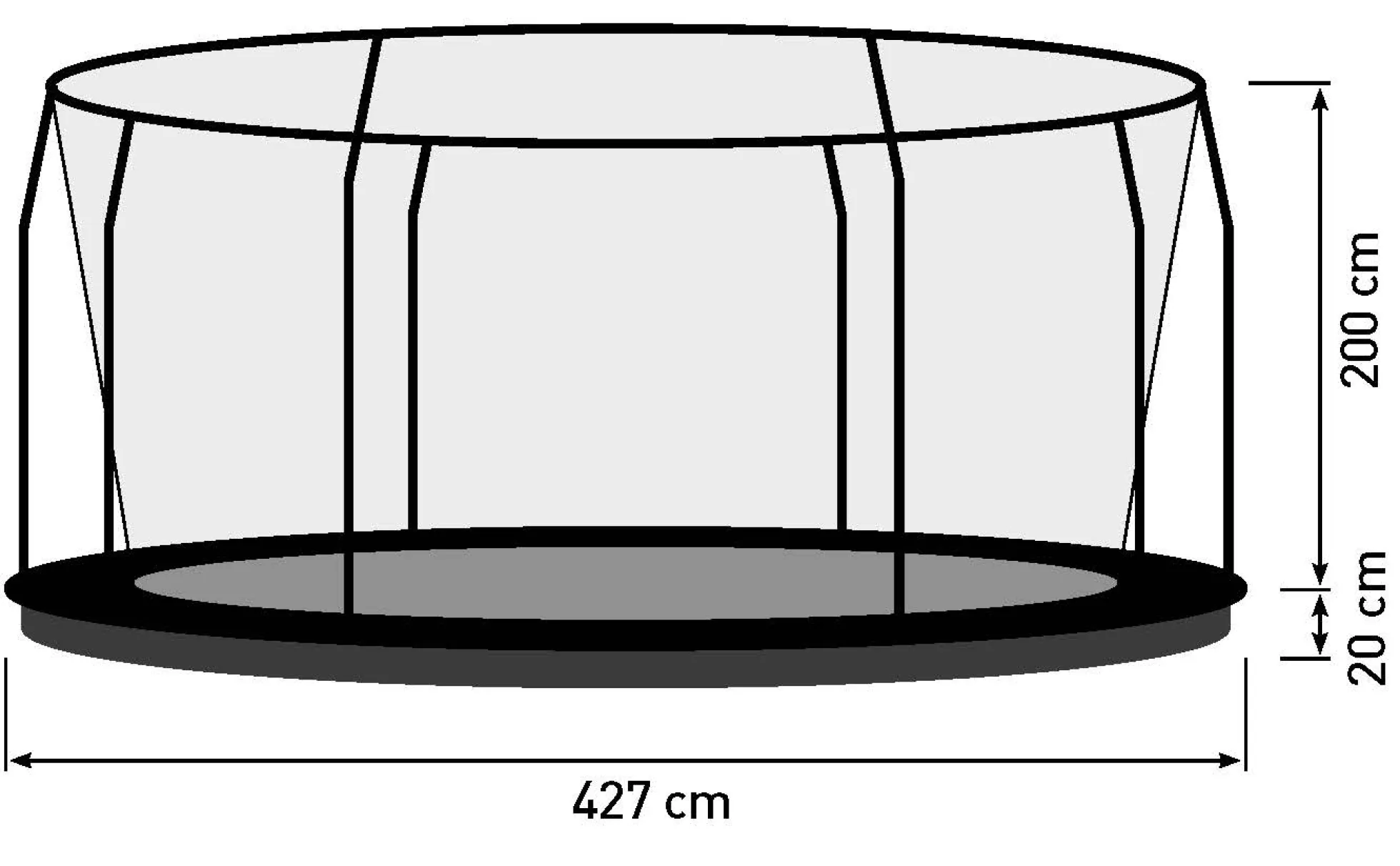 Bestplay Plus med sikkerhedsnet ø427cm