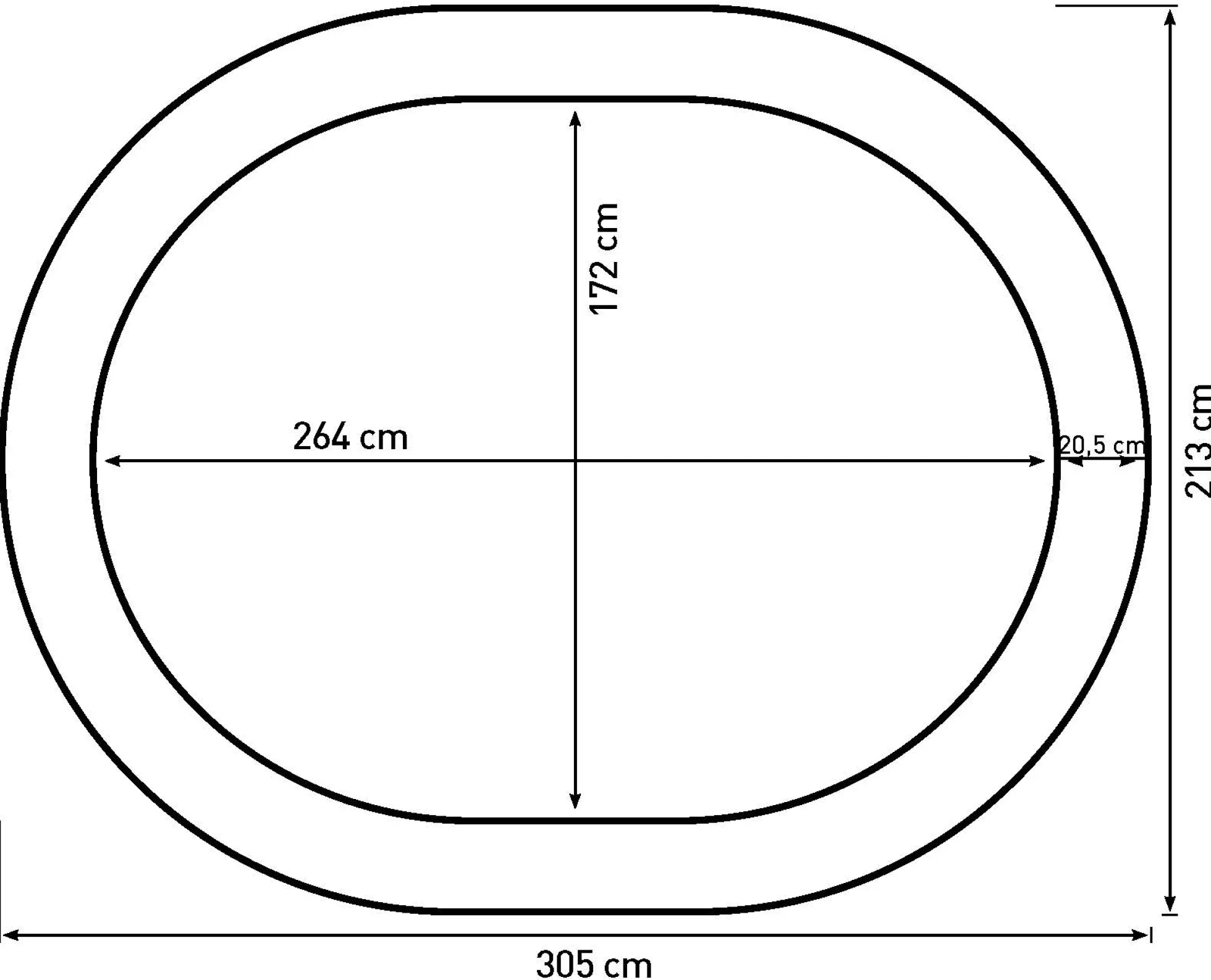 Bestplay Plus oval 213x305cm