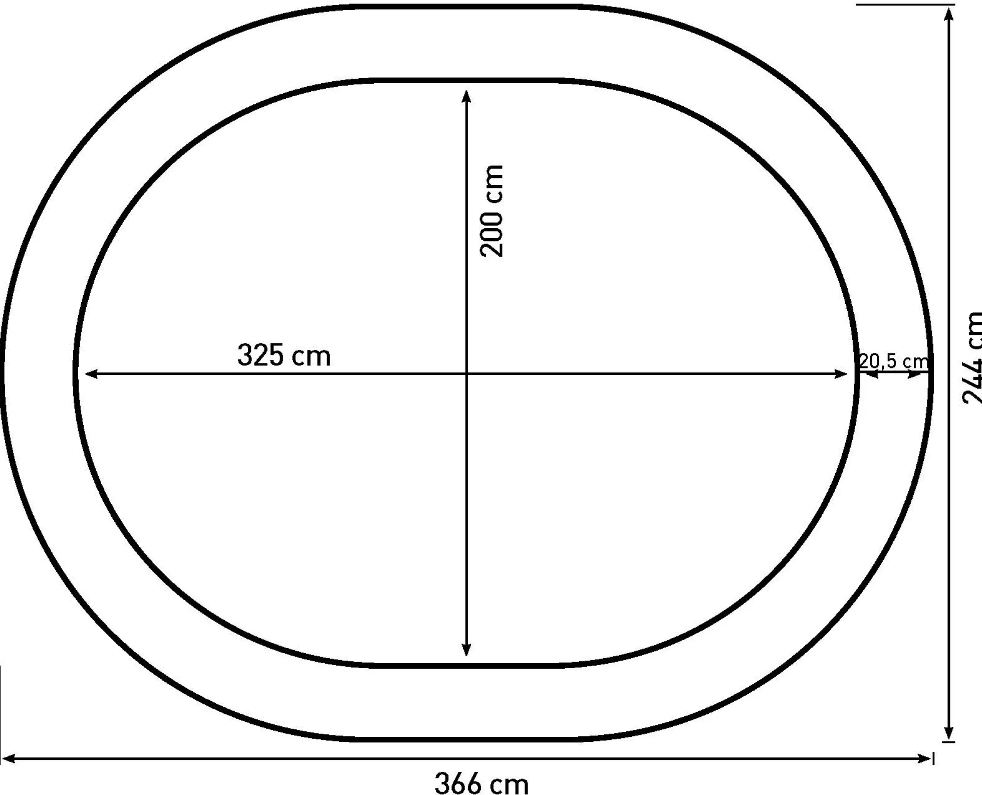 Bestplay Plus oval 244x366cm