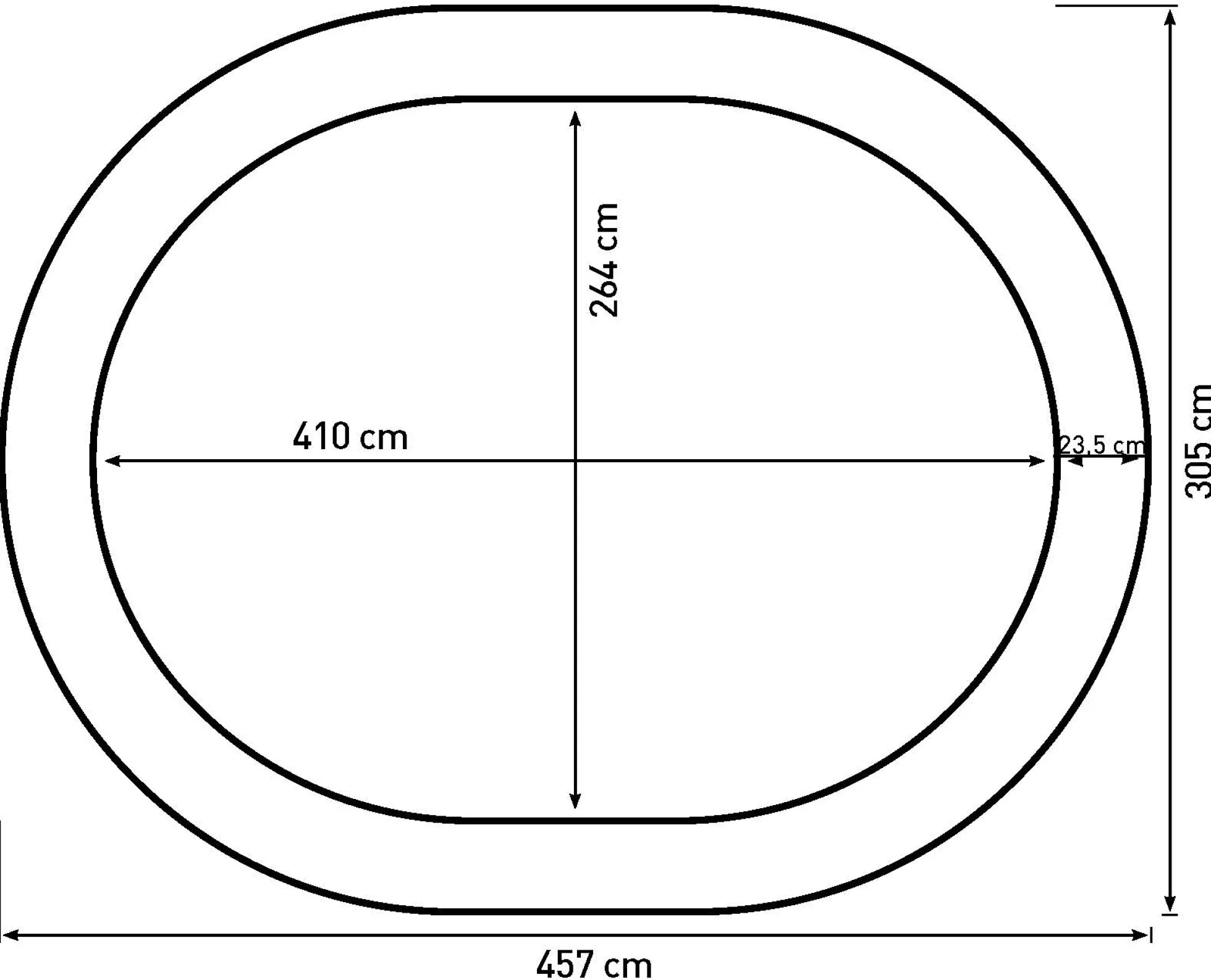 Bestplay Plus oval 305x457cm