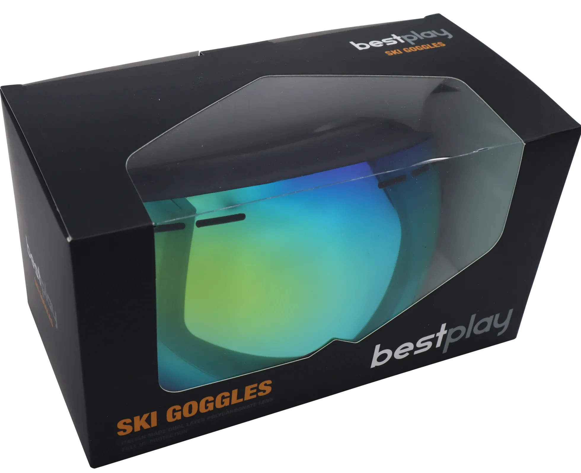 Bestplay skibrille børn gul og lyseblå