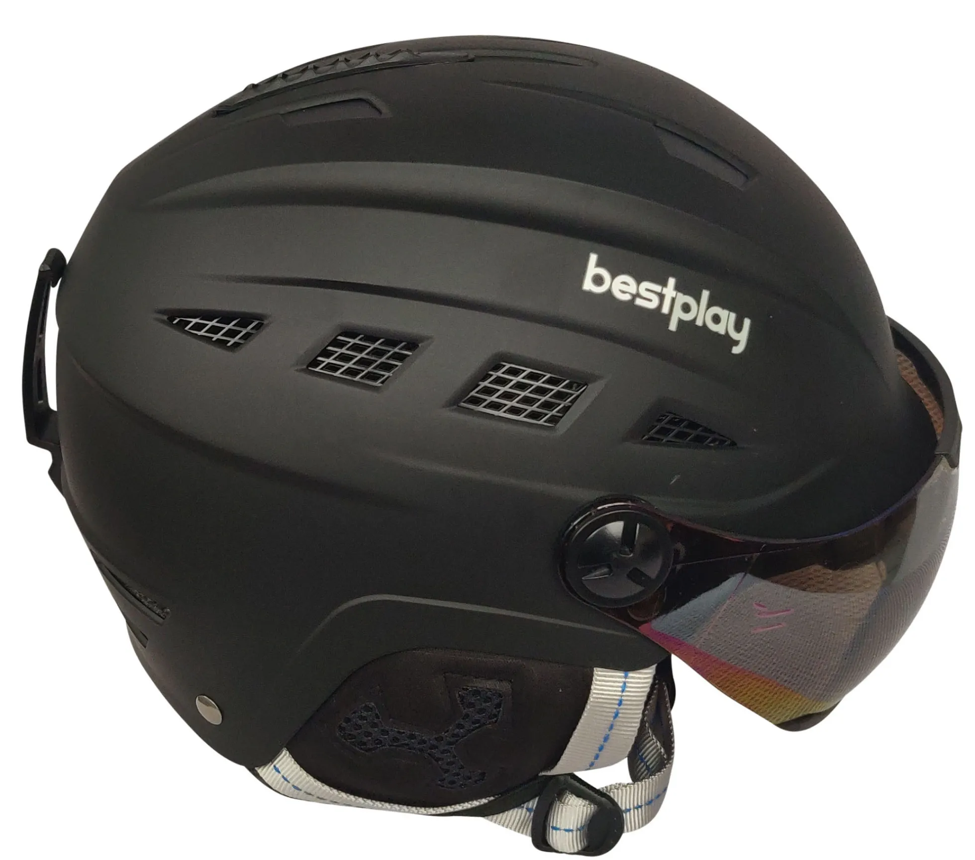 Bestplay skihjelm med visir str. XL