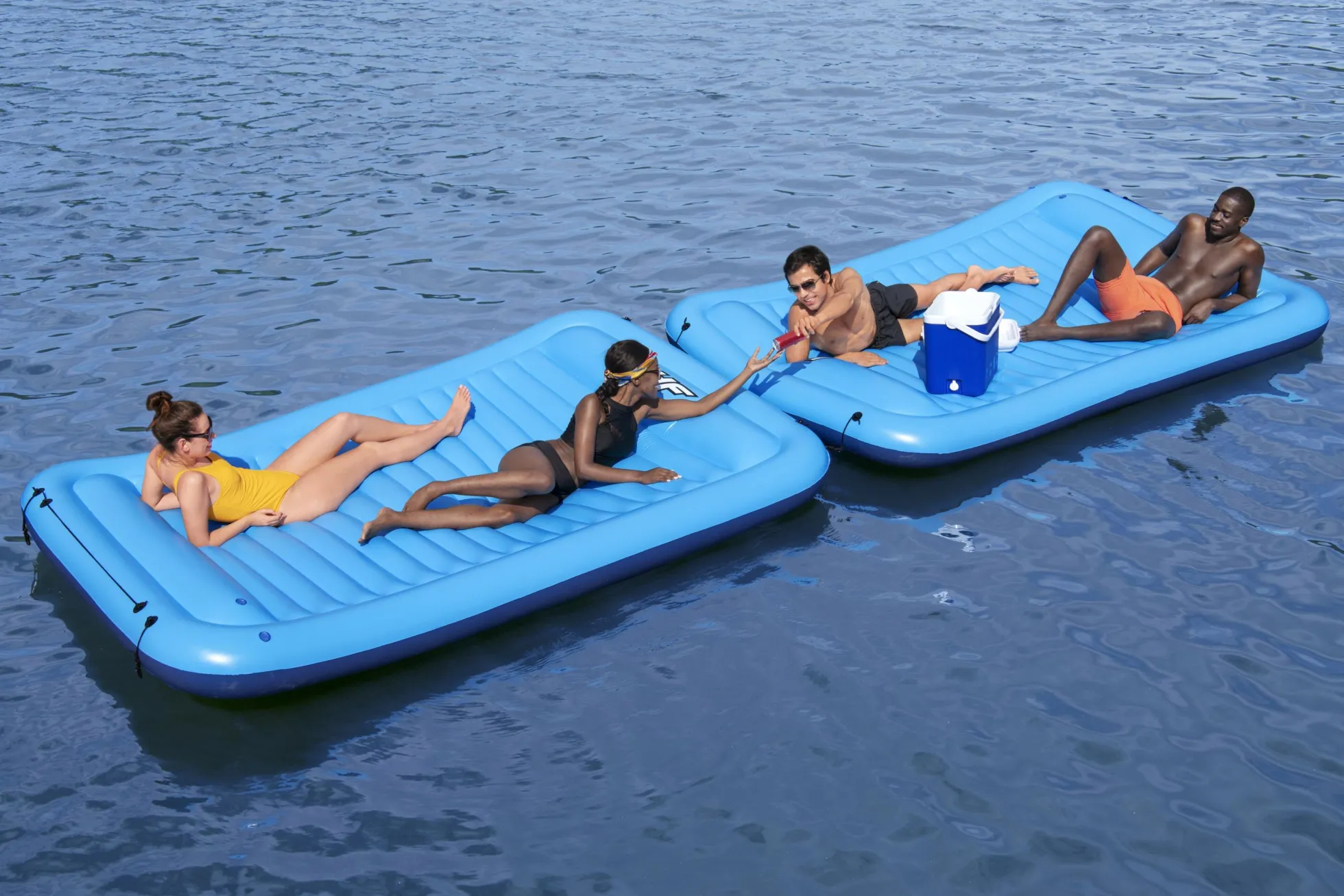 Bestway Hydro-Force oppustelig luftmadras blå 290x191cm