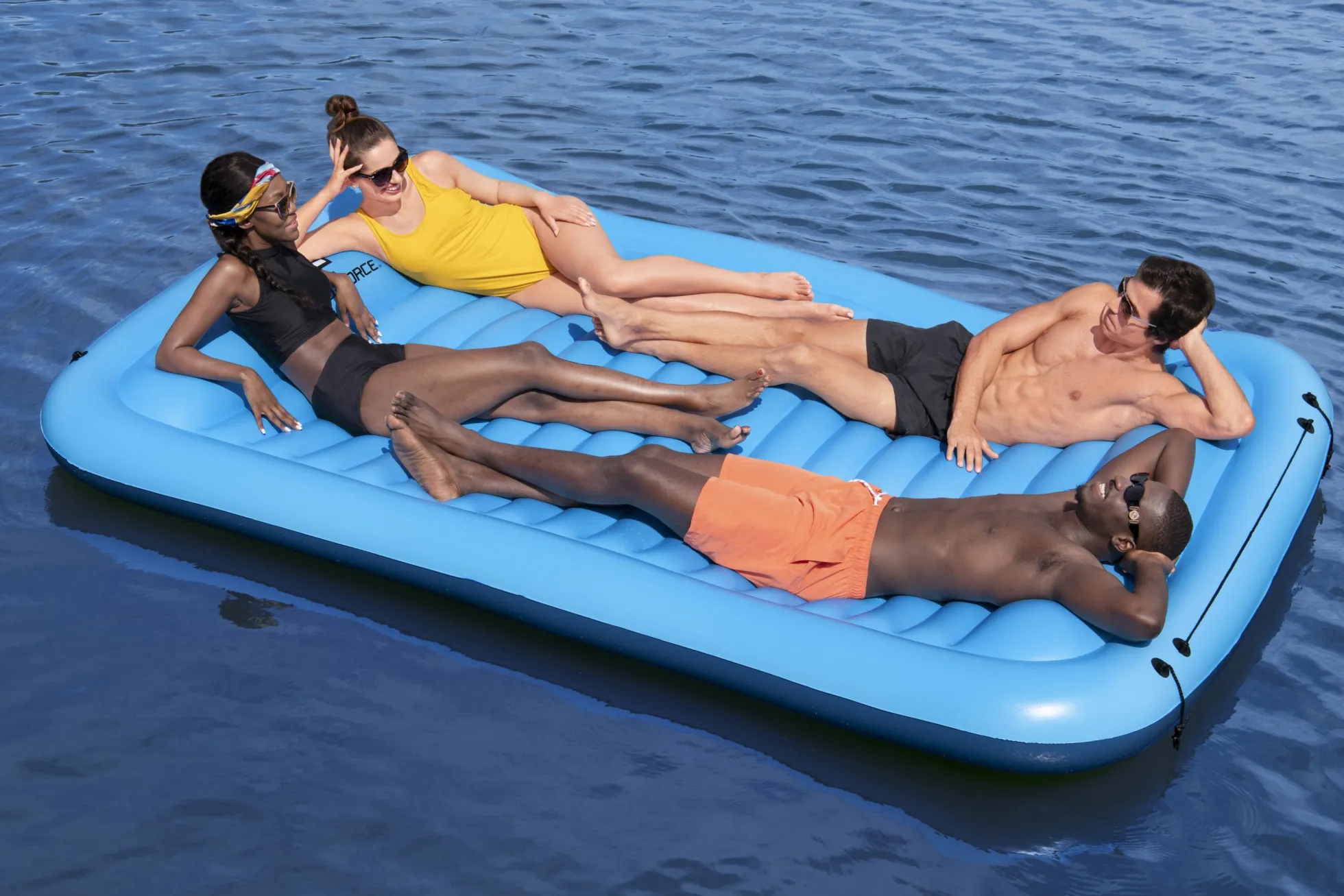 Bestway Hydro-Force oppustelig luftmadras blå 290x191cm