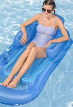 Bestway oppustelig loungestol blå 161x84cm