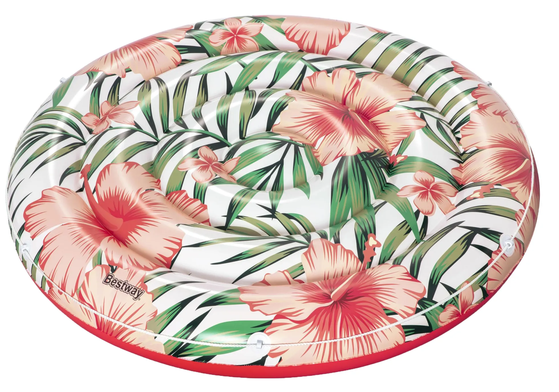 Bestway oppustelig luftmadras med blomster ø158cm