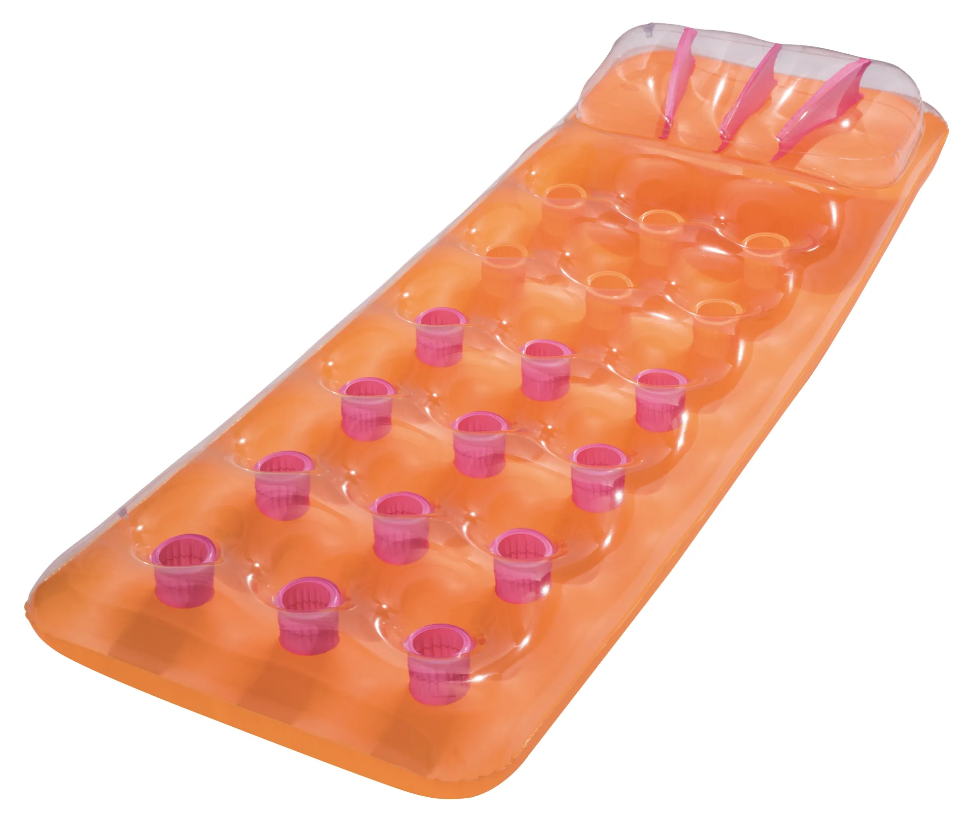 Bestway oppustelig luftmadras orange 188x71cm