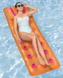 Bestway oppustelig luftmadras orange 188x71cm