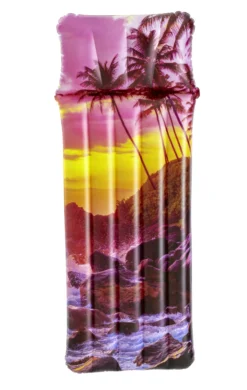 Bestway oppustelig luftmadras solnedgang pink 183x71cm