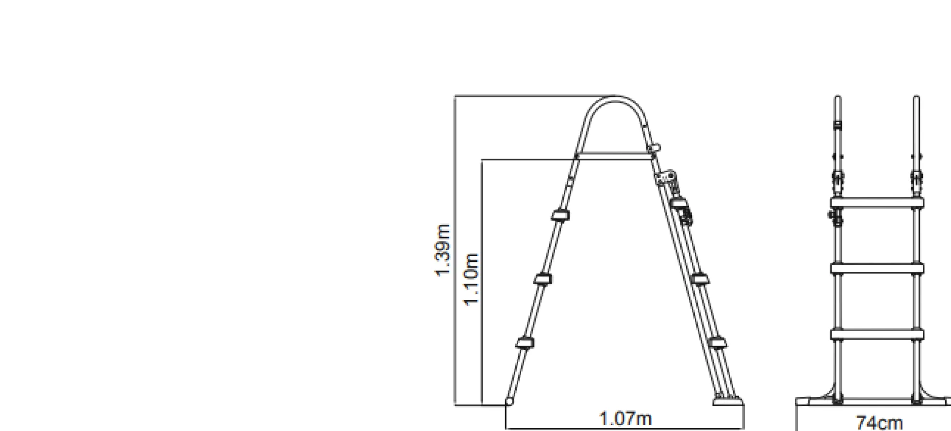 Bestway poolstige 107cm