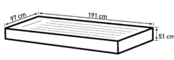 Bestway tritech twinsize 191x97x51cm
