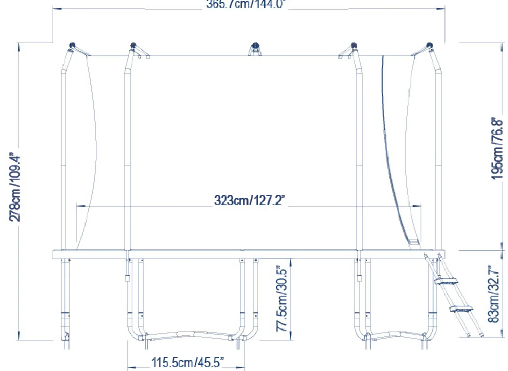 Bestway Xtreme Air trampolin Ø366cm