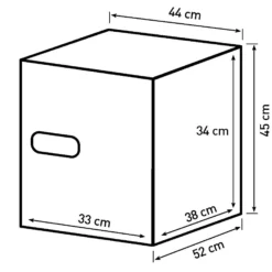 Brandsikkert pengeskab sort 45x44x52cm