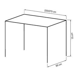 Calvia 270x95x75cm eg natur/natur