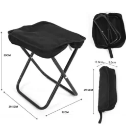 Campingtaburet sort