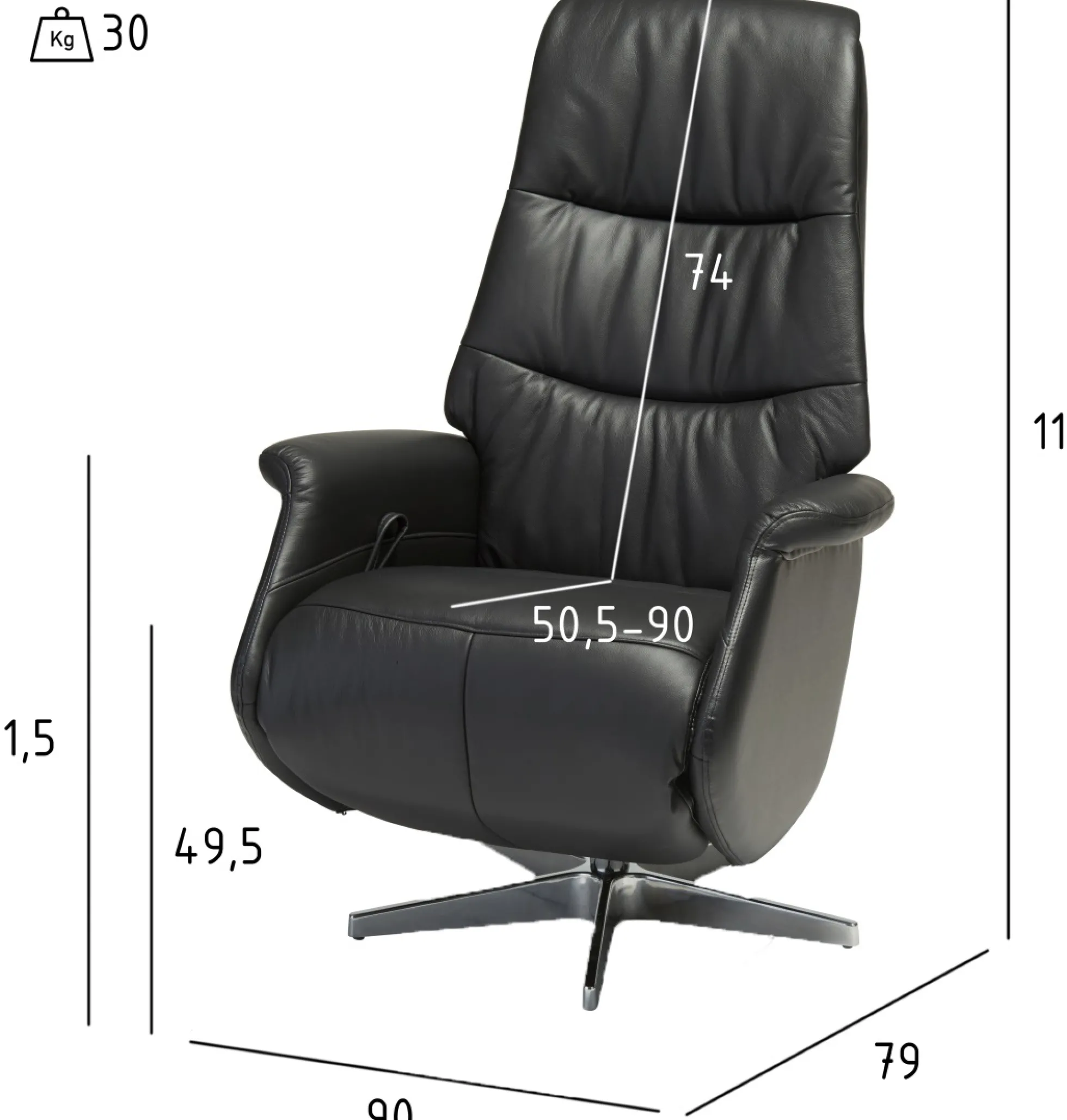Delta læder sort