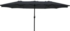 Dobbelt parasol mørkeblå 2,2x4m