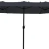 Dobbelt parasol mørkeblå 2,7x4,6m