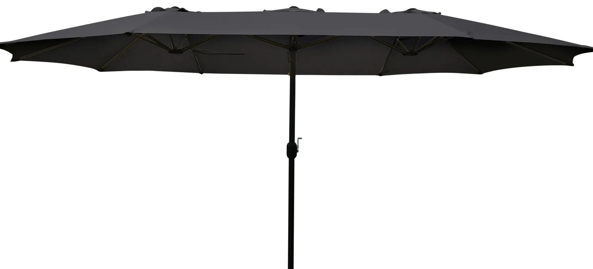 Dobbelt parasol mørkegrå 2,2x4m