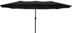 Dobbelt parasol sort 2,2x4m