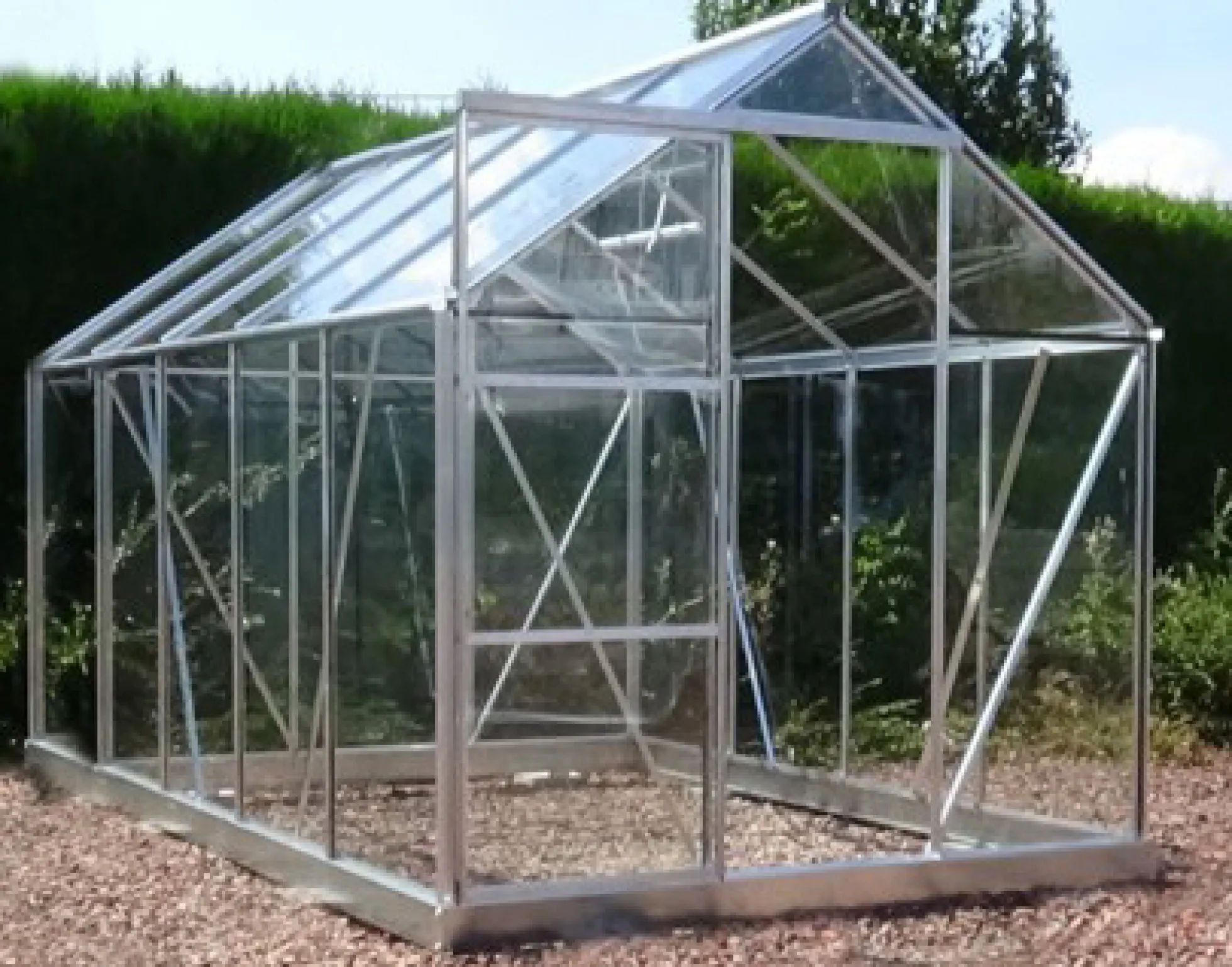 Drivhus glas sølv 5,97m2
