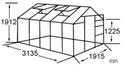 Drivhus poly sølv 5,97m2