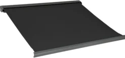 Elektrisk markise lukket 250x200cm sort/antracitgrå