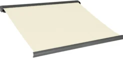 Elektrisk markise lukket 350x300cm creme/antracitgrå