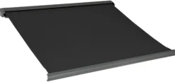 Elektrisk markise lukket 350x300cm sort/antracitgrå