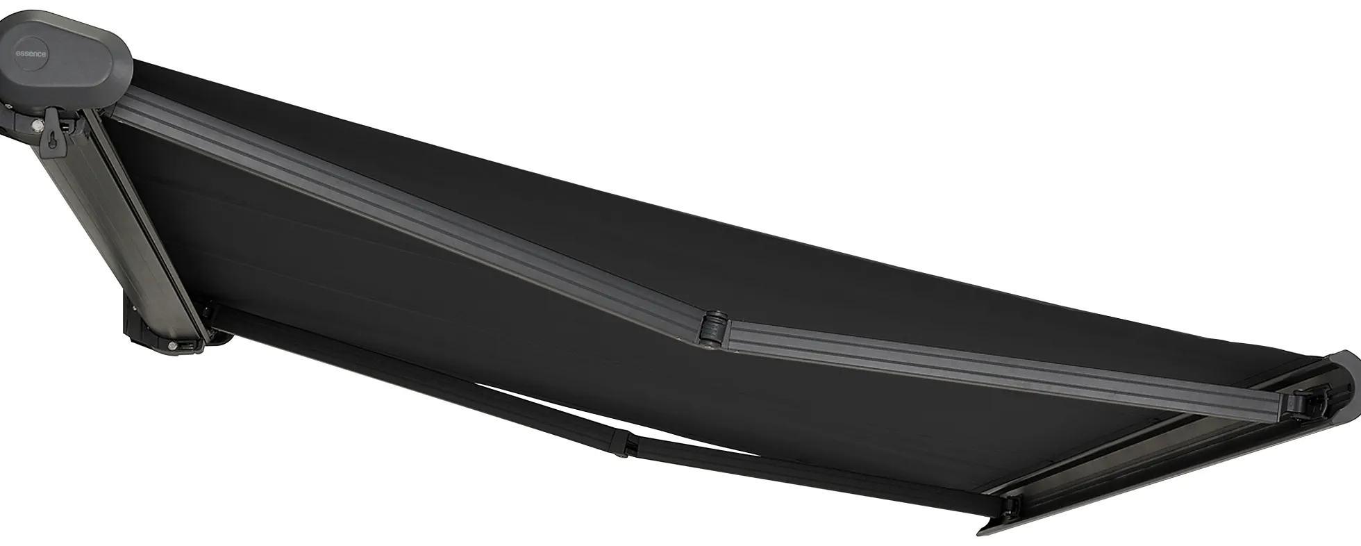 Elektrisk markise lukket 350x300cm sort/antracitgrå