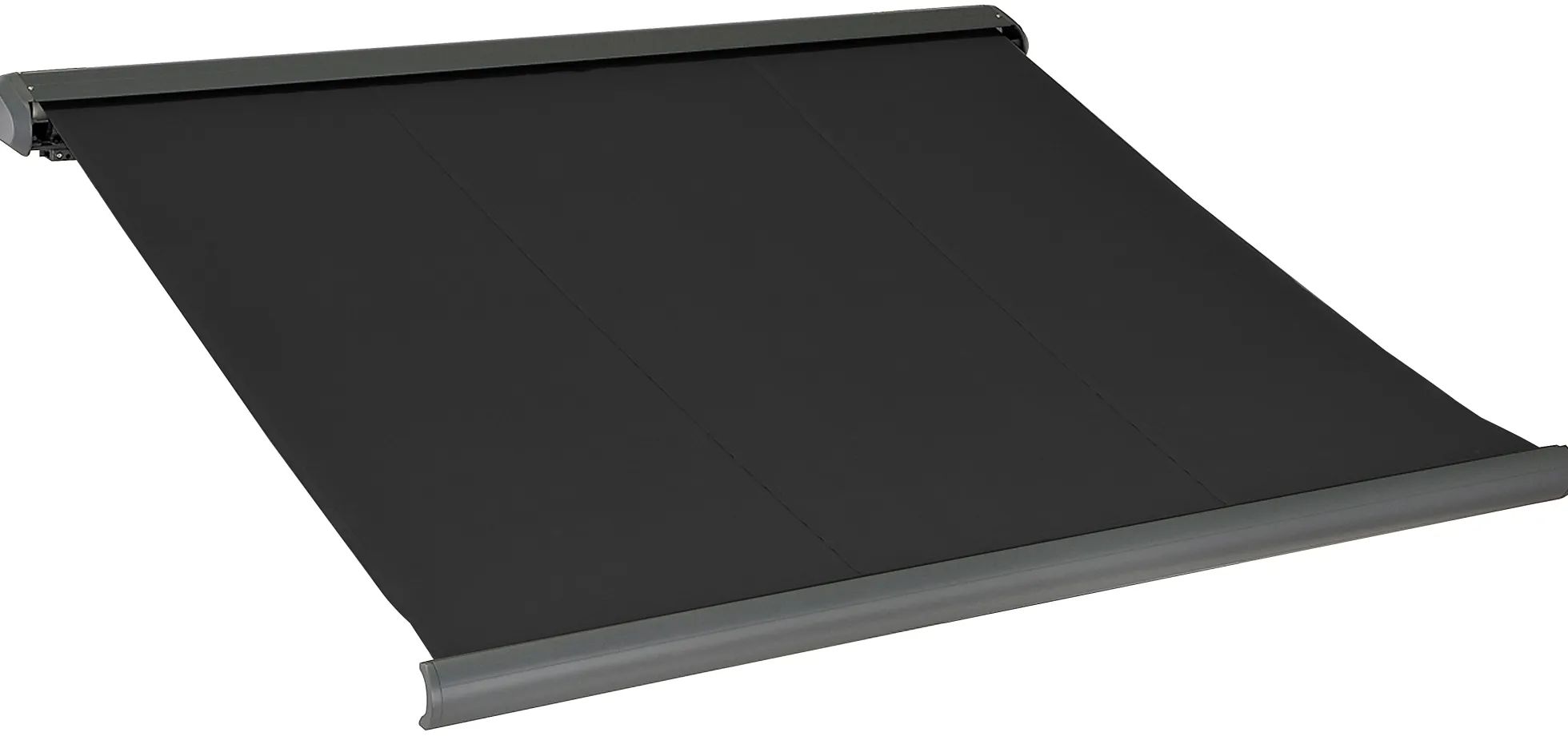 Elektrisk markise lukket 400x300cm sort/antracitgrå