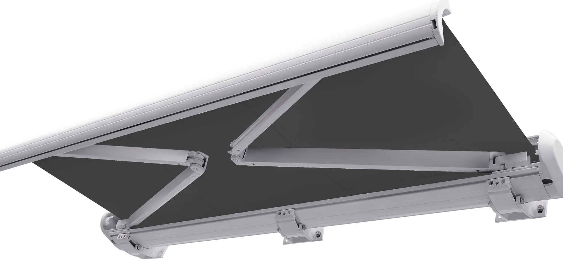 Elektrisk markise lukket 450x300cm antracitgrå/hvid