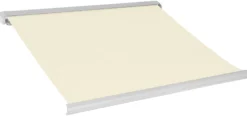 Elektrisk markise lukket 450x300cm creme/hvid